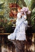 James Tissot Lilacs, oil painting on canvas